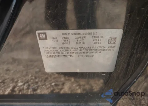 2017 Chevrolet Cruze Lt Auto z USA, uszkodzony, nr VIN 1G1BE5SM7H7188745